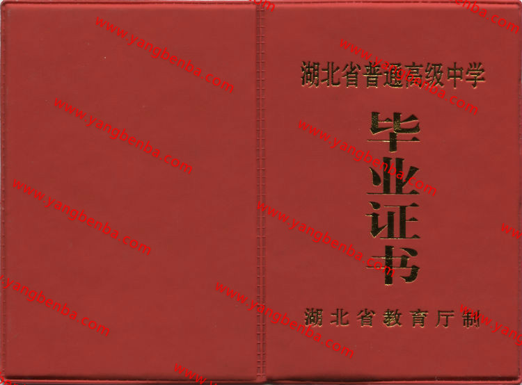 湖北省高中毕业证样本