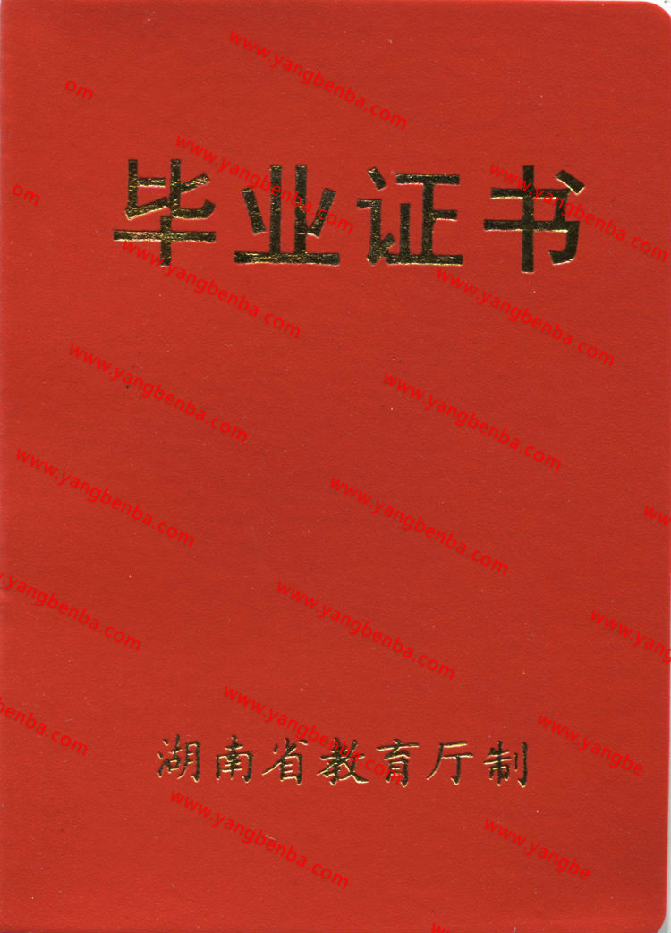 湖南省高中毕业证样本