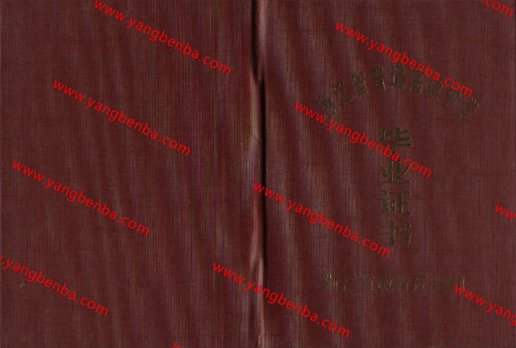 浙江省高中毕业证样本