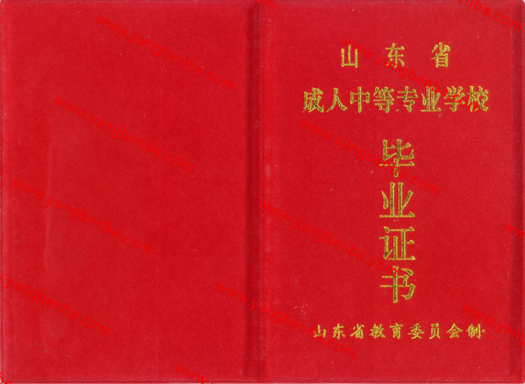 山东省中专毕业证样本