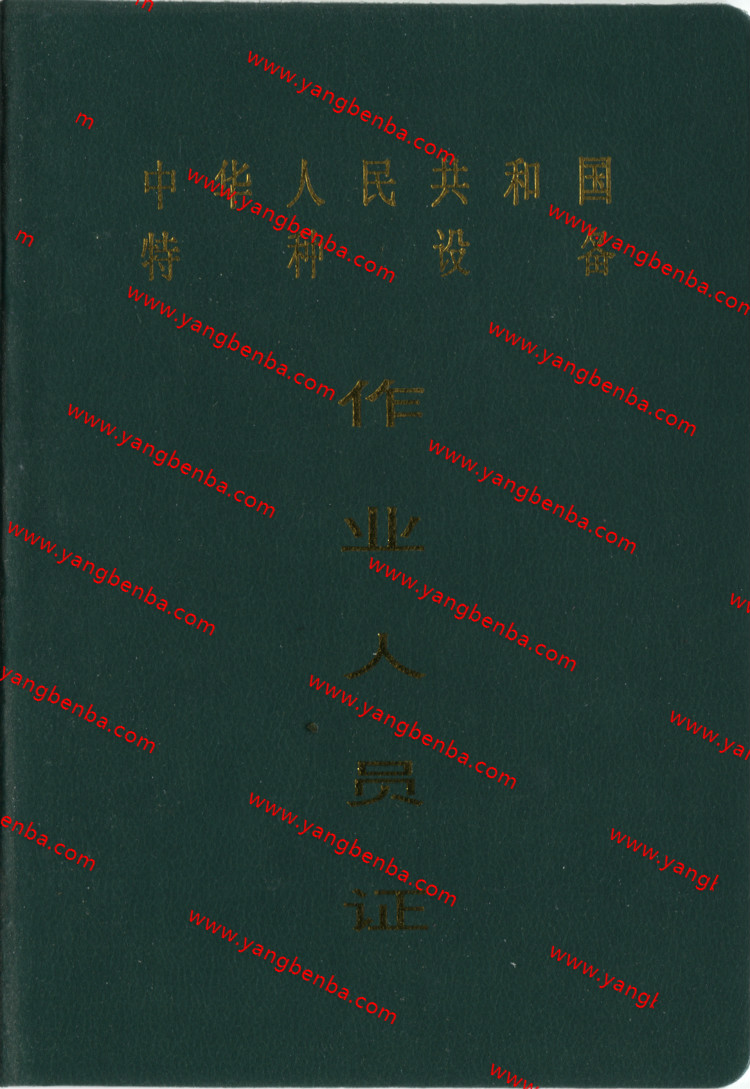 特种设备作业人员证样本