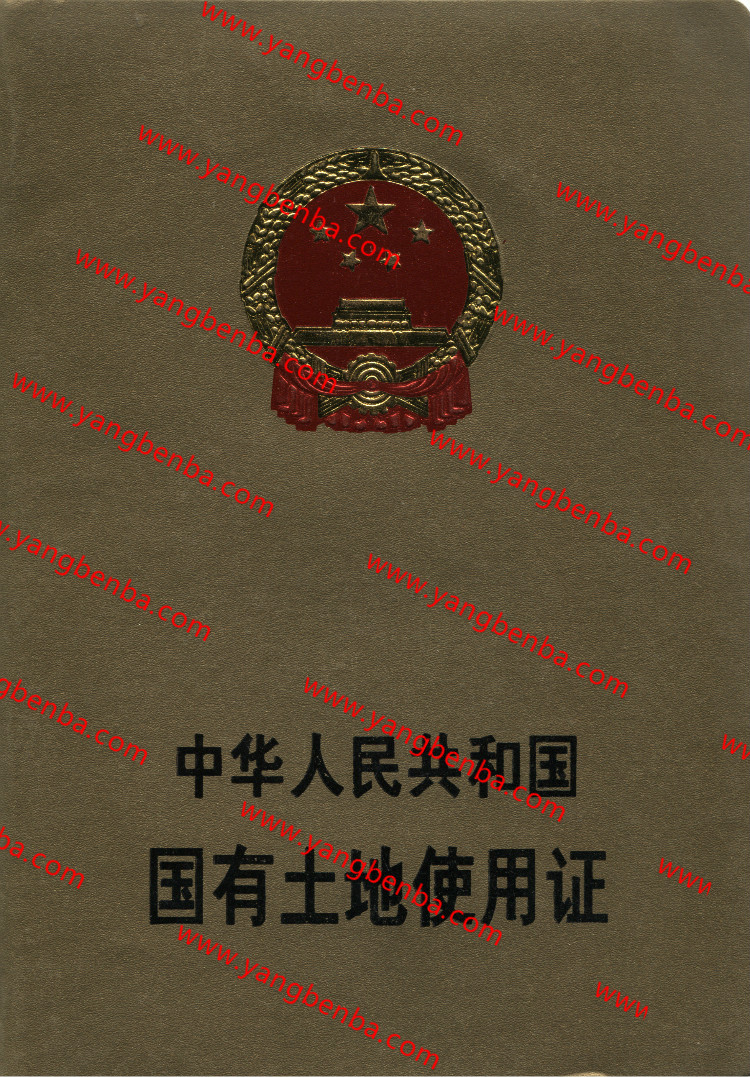国有土地使用证样本
