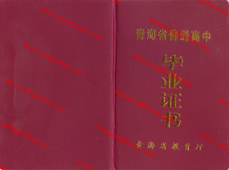 西宁市高中毕业证样本