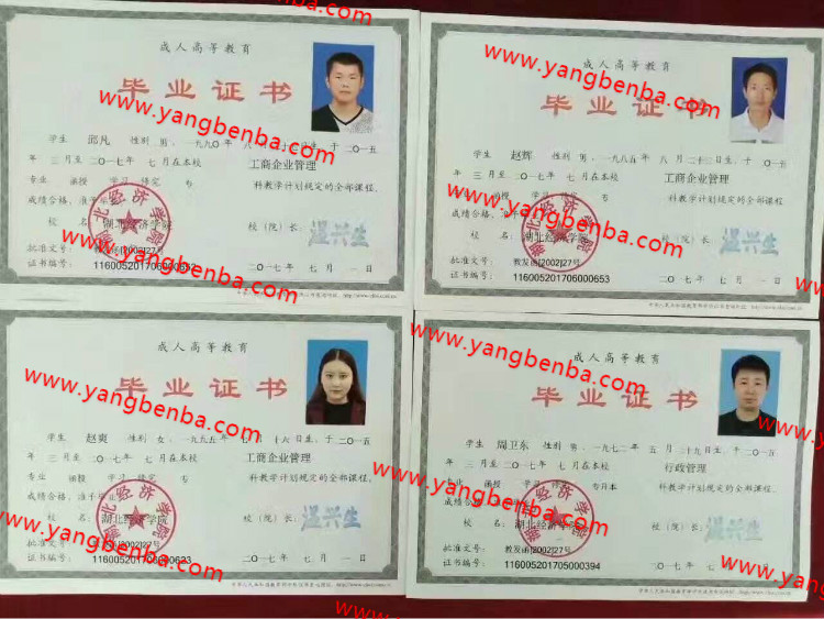 湖北经济学院毕业证样本