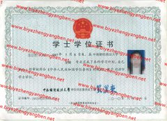 中南财经政法大学学士学位证书样本