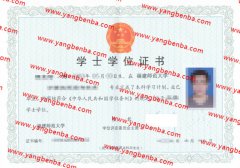 福建师范大学学士学位证书样本