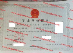 海南医学院学士学位证书样本