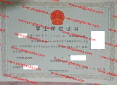 华中科技大学学士学位证书样本