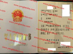 沈阳师范大学学士学位证书样本