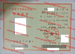 德庆县中等职业学校中专毕业证样本