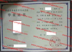 临夏回族自治州卫生学校中专毕业证样本