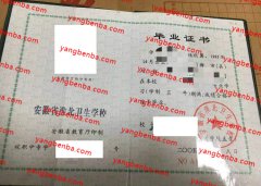 安徽省淮北卫生学校中专毕业证样本