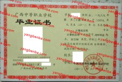 岑溪市同秀电脑职业培训学校中专毕业证样本