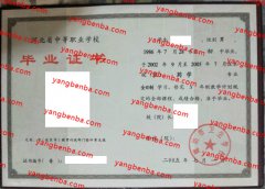 廊坊市卫生学校中专毕业证样本