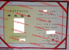 辽宁职业学院中专毕业证样本