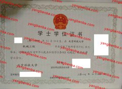 北京科技大学学士学位证书样本