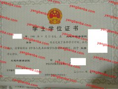 大连外国语学院学士学位证书样本