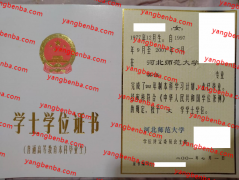 河北师范大学学士学位证书样本
