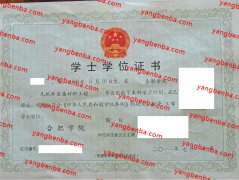 合肥学院学士学位证书样本