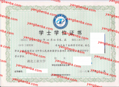 湖北工业大学学士学位证书样本