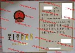 湖南商学院学士学位证书样本