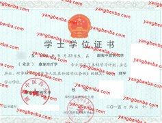 湖南中医药大学学士学位证书样本
