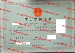 临沂大学学士学位证书样本