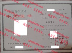 南华工商学院毕业证样本