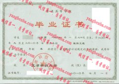 天津科技大学毕业证样本