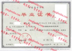 中山大学毕业证样本