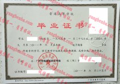 广州华南商贸职业学院毕业证样本