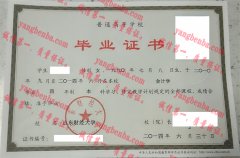 山东财经大学毕业证样本