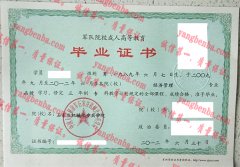 中国人民解放军石家庄机械化步兵学院毕业证样本