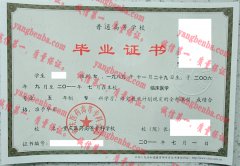 重庆医药高等专科学校毕业证样本