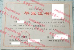 阜阳卫生学校毕业证样本