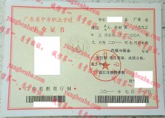 湛江市技师学院毕业证样本