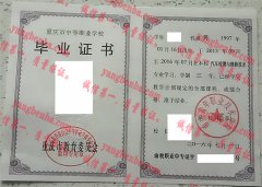 重庆青年职业技术学院毕业证样本