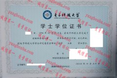 电子科技大学学士学位证书样本