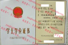 河北医科大学学士学位证书样本