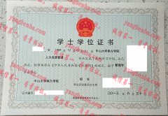 中南大学学士学位证书样本