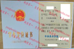 中央美术学院学士学位证书样本