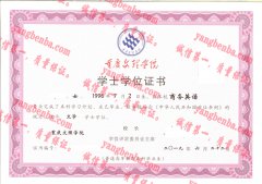 重庆文理学院学士学位证书样本