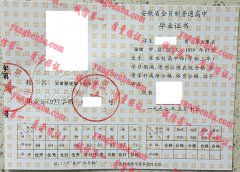 安徽蒙城第一中学毕业证样本
