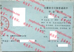 安徽省含山县林头中学毕业证样本