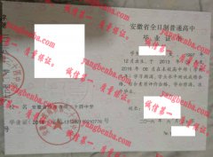 安徽省淮南市第二十四中学毕业证样本
