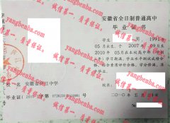 安徽省庐江中学毕业证样本