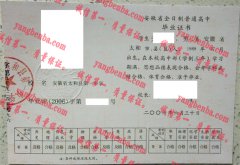 安徽省太和县第一中学毕业证样本