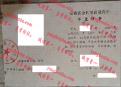 安徽省颍上第一中学毕业证样本