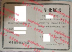 泊头市第一中学毕业证样本