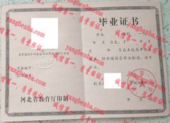 肥乡县第一中学毕业证样本